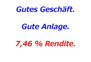 Eine solide Kapitalanlage für nur das 15,29-fache der Jahresmiete.